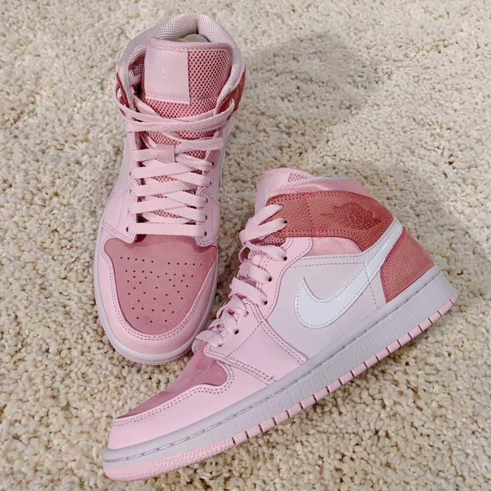 Jordan 1 Mid Digital Pink Womens